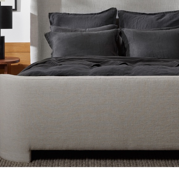 Parachute King linen duvet cover and King Pillow Case Set-Coal - Picture 5 of 6